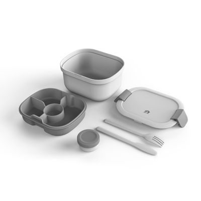 BPA Free Plastic Salad Fruit Bowl Container for Lunch 5 Compartment Box