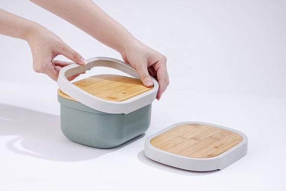 On the Go Colorful Large Capacity Plastic Customization 2 in 1 Mixing Salad Bowl