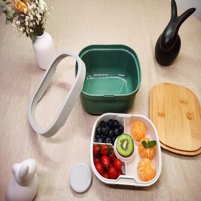 On the Go Colorful Large Capacity Plastic Customization 2 in 1 Mixing Salad Bowl