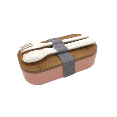 600ml Capacity BPA-Free Custom Food Container with Bamboo Lid and Cutlery